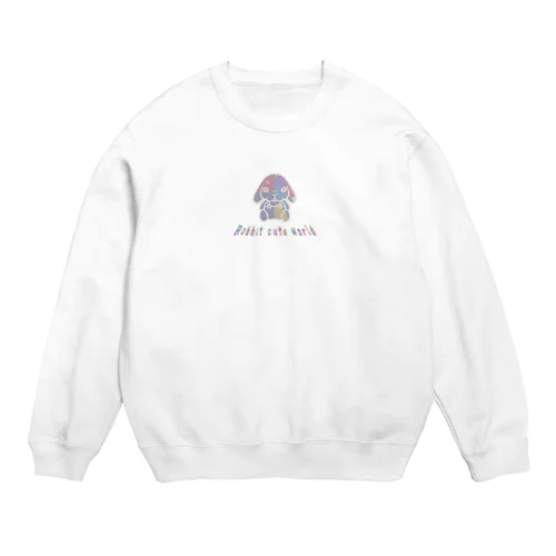 キスうさぎ（カラフル) Crew Neck Sweatshirt