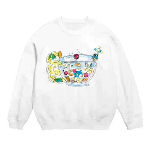 ペンギンとフルーツポンチ Crew Neck Sweatshirt