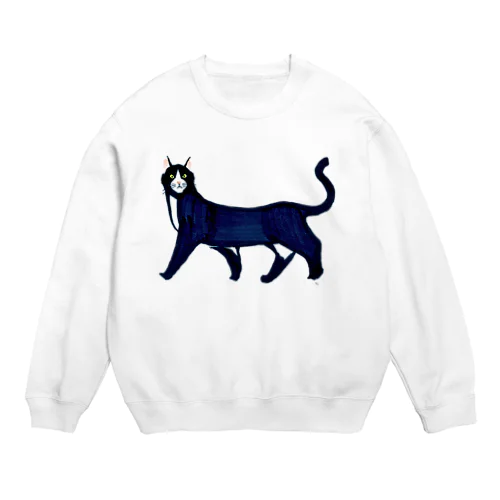 ハチワレねこ Crew Neck Sweatshirt