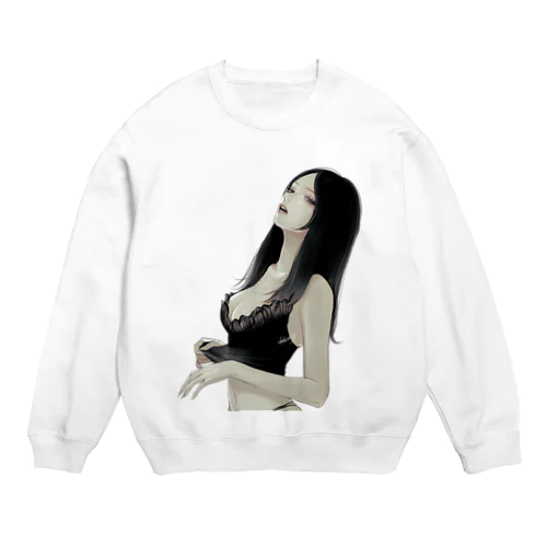 Sheer 背景なし Crew Neck Sweatshirt