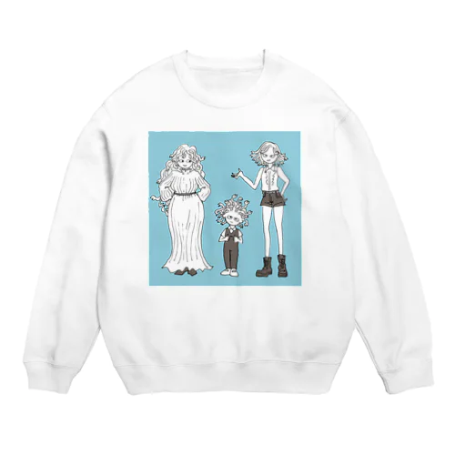 ゴルゴン三姉妹 Crew Neck Sweatshirt