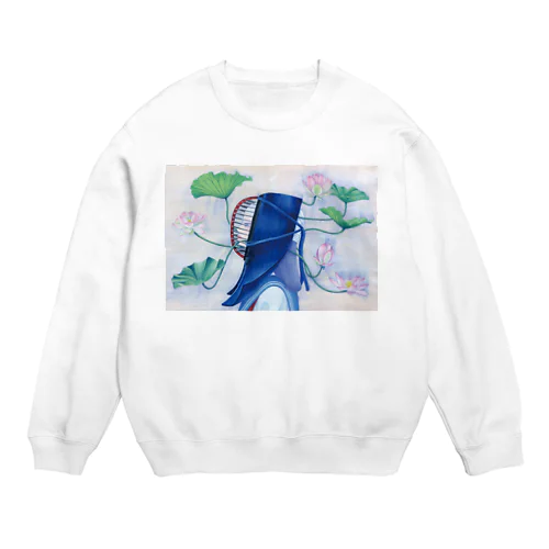 花に寄生される少女 Crew Neck Sweatshirt