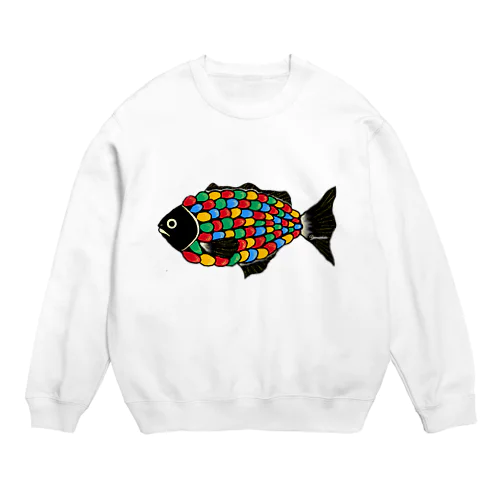 謎の魚 Crew Neck Sweatshirt