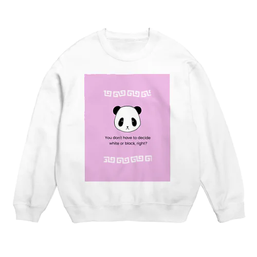 パンダ中華柄（ピンク） Crew Neck Sweatshirt