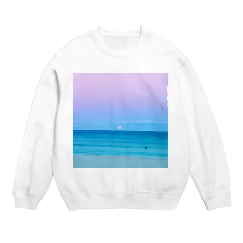 水瓶座満月のボンダイビーチ Crew Neck Sweatshirt