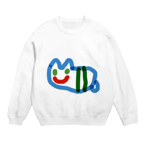 ママに描いてくれた猫ちゃん Crew Neck Sweatshirt