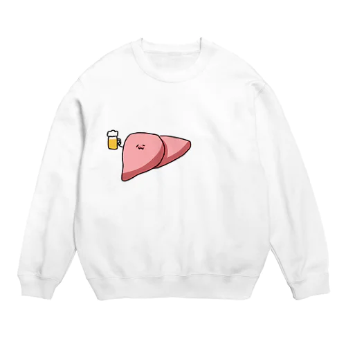 肝臓くん Crew Neck Sweatshirt