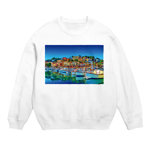 スペイン マヨルカ島ポルト・クリストのマリーナ Crew Neck Sweatshirt