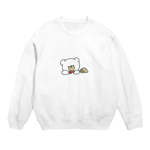 くまちゃと。背景なしver Crew Neck Sweatshirt