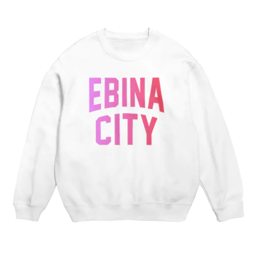 海老名市 EBINA CITY ロゴピンク Crew Neck Sweatshirt