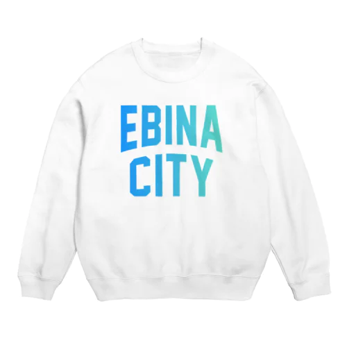 海老名市 EBINA CITY ロゴブルー Crew Neck Sweatshirt