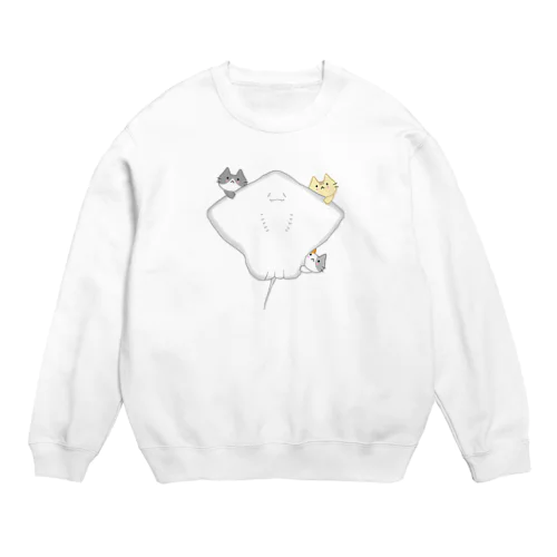 ほほえみエイちゃんにゃ Crew Neck Sweatshirt