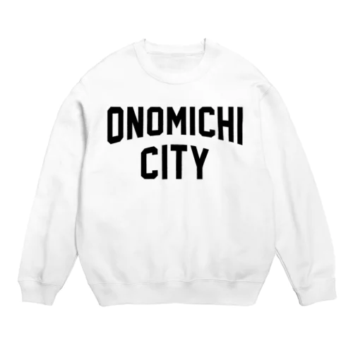 尾道市 ONOMICHI CITY ロゴブラック Crew Neck Sweatshirt