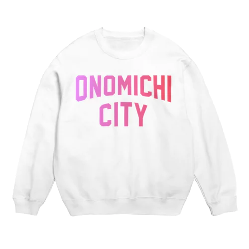 尾道市 ONOMICHI CITY ロゴピンク Crew Neck Sweatshirt