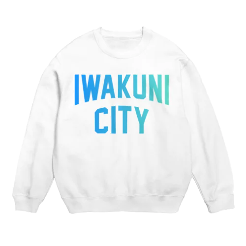 岩国市 IWAKUNI CITY　ロゴブルー Crew Neck Sweatshirt