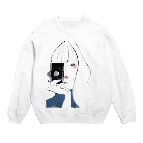 カメラ女子 Crew Neck Sweatshirt