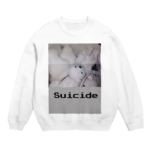 白殺クマ女の子 Crew Neck Sweatshirt