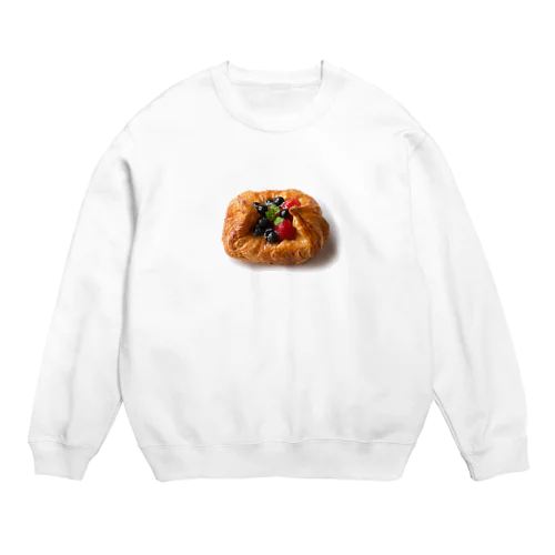 ブルーベリーとイチゴのデニッシュ Crew Neck Sweatshirt