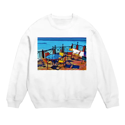 海沿いのレストラン Crew Neck Sweatshirt