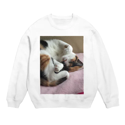 愛猫モモ Crew Neck Sweatshirt