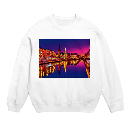 ドイツ ハンブルクのクリスマス Crew Neck Sweatshirt