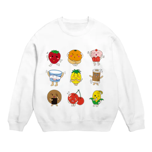 おやつたーべよ Crew Neck Sweatshirt