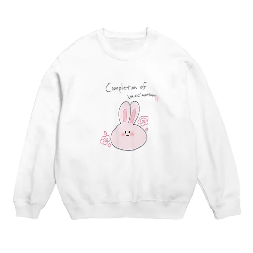 usamochi@complete of vaccination Crew Neck Sweatshirt