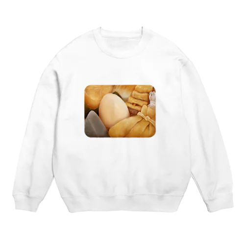 おでん、たべたいね Crew Neck Sweatshirt