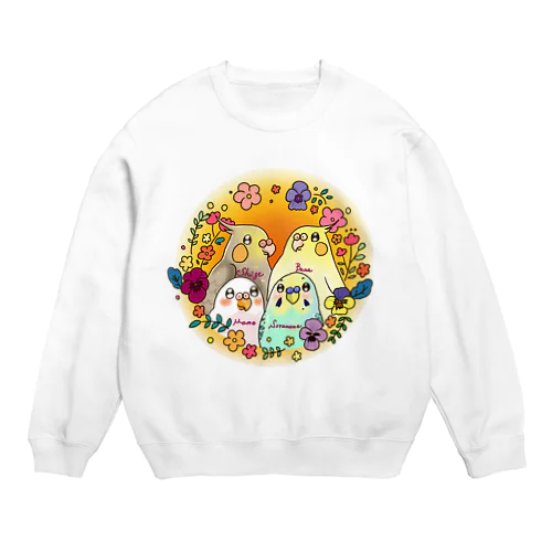 えだまめ学校ロゴ Crew Neck Sweatshirt