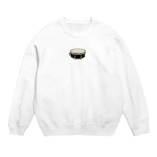 ドラム　スネア　イラスト 音楽 ロック ドラマー Crew Neck Sweatshirt