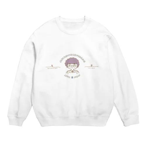 AKANUKENAI GIRL（淡い色） Crew Neck Sweatshirt