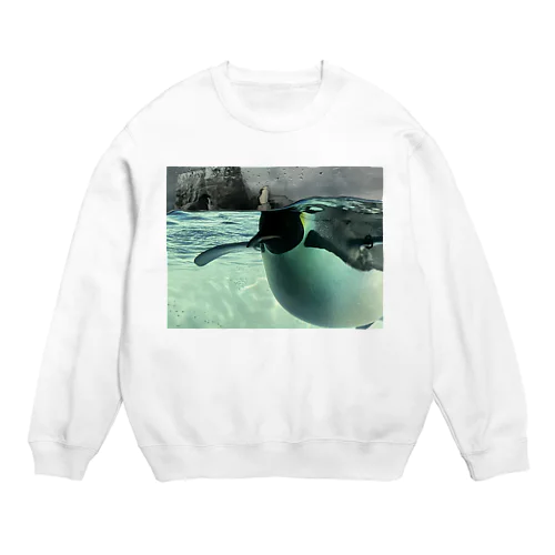 コウテイペンギン　写真　リアル Crew Neck Sweatshirt