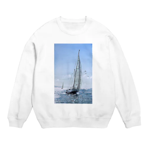 【水彩】 セイリング Crew Neck Sweatshirt