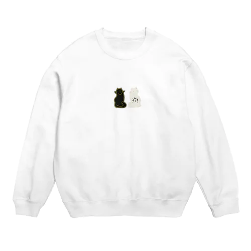 しろねこtoくろねこ Crew Neck Sweatshirt