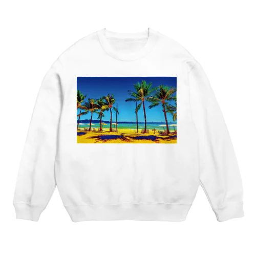 フィリピン ボラカイ島のビーチ Crew Neck Sweatshirt