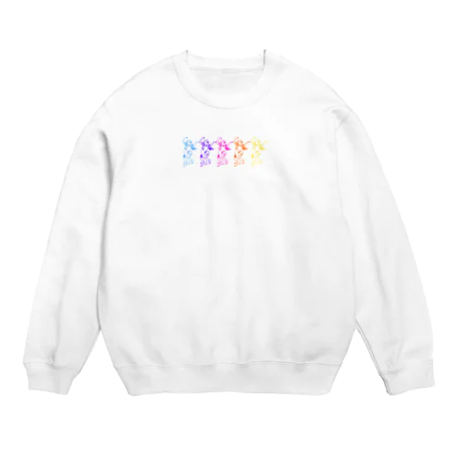 歌川国芳　踊る猫又　ネオンカラー版 Crew Neck Sweatshirt