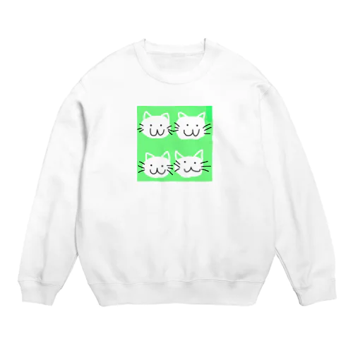 四つ子の猫 Crew Neck Sweatshirt