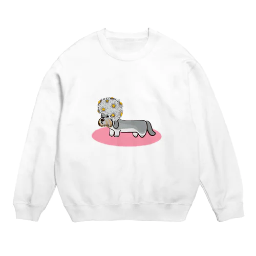 デイジーなダンディーディンモントテリア Crew Neck Sweatshirt