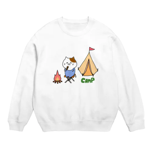 キャンプねこさん Crew Neck Sweatshirt