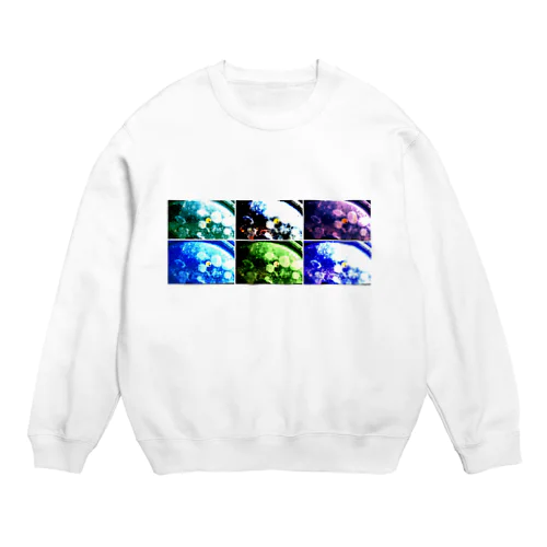 氷中花モザイク Crew Neck Sweatshirt