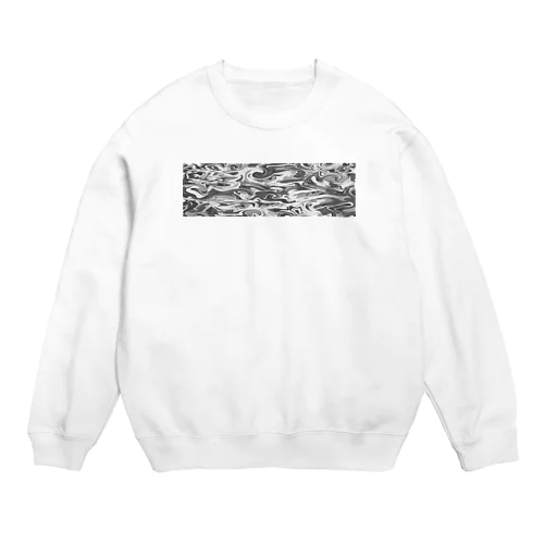 monochrome marble slim モノクロームマーブルスリム Crew Neck Sweatshirt