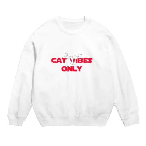 CAT VIBES ONLY red for heroes スウェット