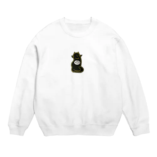 願う　くろねこ Crew Neck Sweatshirt