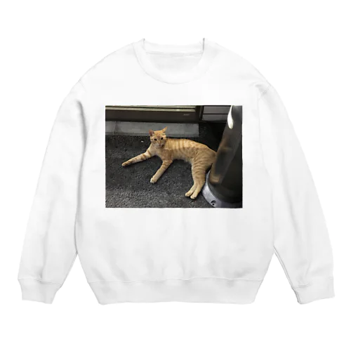 近所にいる猫ちゃん Crew Neck Sweatshirt