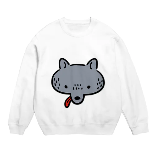 ベロ出しオオカミ Crew Neck Sweatshirt