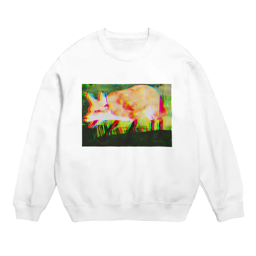 野性的イケイケ狐 Crew Neck Sweatshirt