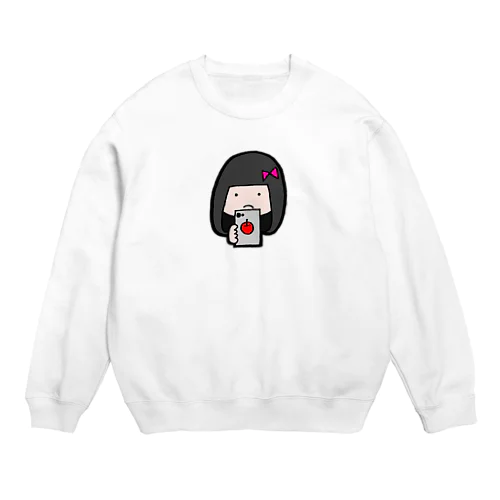 ためちゃんとスマホ Crew Neck Sweatshirt