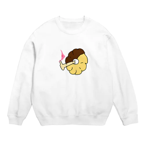 ドーナツからパンツを見つける人 Crew Neck Sweatshirt