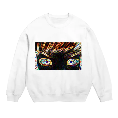 ネオン風の顔 Crew Neck Sweatshirt