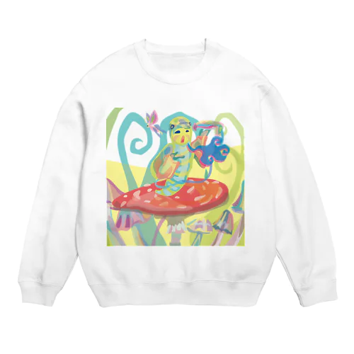 Alice's adventures in Wonderland（Advice from a Caterpillar（Advice from a Caterpillar）/by animalinka Crew Neck Sweatshirt